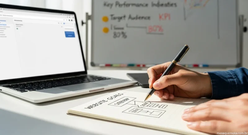 Como definir escopo e objetivos do site