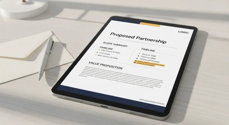 Como montar uma proposta irresistível e clara