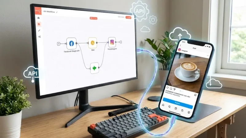 Workflow n8n para postagem automática no Instagram