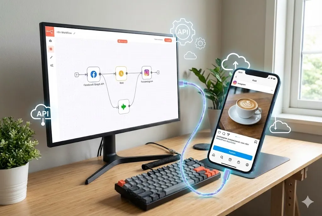 Workflow n8n para postagem automática no Instagram