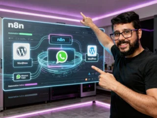 Página Inicial, Site Mesaque Mota - Academia WordPress Pro X 17 n8n WordPress API WhatsApp Automações Guia Completo Easypane